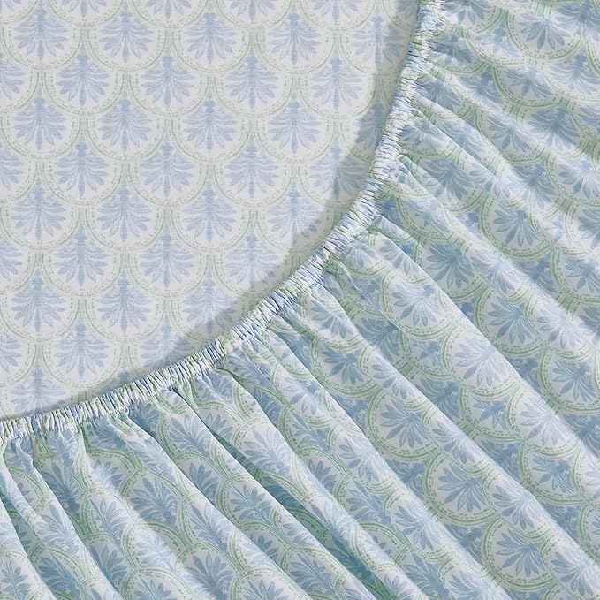 Tommy Bahama - King Sheet Set, Crisp & Cool Cotton Percale Bed Sheets, Deep Pockets, Coastal Bedding with Matching Fitted Sheet & Pillowcases (Coastal Bay Blue)