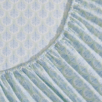 Tommy Bahama - Queen Sheet Set, Crisp & Cool Cotton Percale Bed Sheets, Deep Pockets, Coastal Bedding with Matching Fitted Sheet & Pillowcases (Coastal Bay Blue)