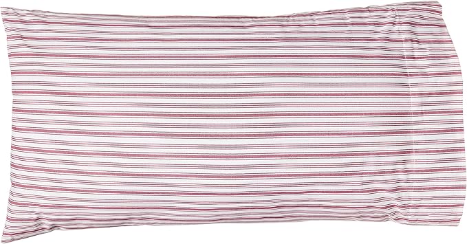 Nautica - King Sheets, Cotton Percale Bedding Set, Casual Home Decor (Coleridge Stripe Red, King)