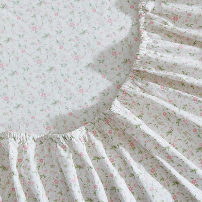Laura Ashley - Twin Sheets, Cotton Percale Bedding Set, Lightweight & Breathable Home Decor (Evie Pink, Twin)