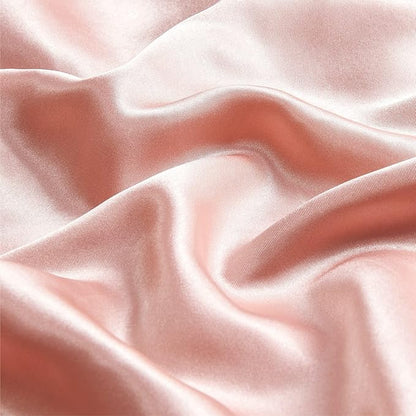 BEDELITE Satin Pillowcase with Zipper, Coral King Size Pillow Cases Set of 2, Super Soft and Cooling Similar to Silk Pillow Cases, Gift for Women Men(20x36 Inches)