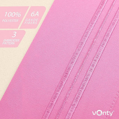 Vonty 2 Pack Standard Pillow Cases - 20x26 Inch, 1800 Thread Count Microfiber Pillowcases Standard Size Pink Pillow Cases Luxury & Soft Embroidered Bed Pillow Covers with Envelope Closure