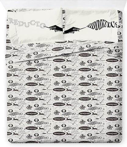 Jay Franco Kids Comforter Set Includes Sheets and Pillow Covers - Soft and Cozy Bed Set for Stylish Room Decor, Blue - Harry Potter, 7 Piece Full Size Bedding