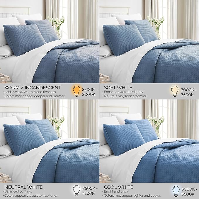 Southshore Fine Living, Inc. Summer Quilt King Size Bedding Set with 2 Pillow Shams, Lightweight Bedspreads King Size, Blue Coverlet Quilt Comforter, Pet Hair Resistant Bedding, Coronet Blue Quilt