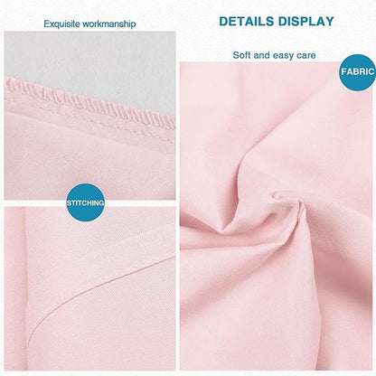 FLXXIE Pillow Cases Queen, Soft Microfiber Pillow Covers with Envelope Closure, Wrinkle Resistant Pillowcases, 2 Piece Set, 20x30, Blush Pink