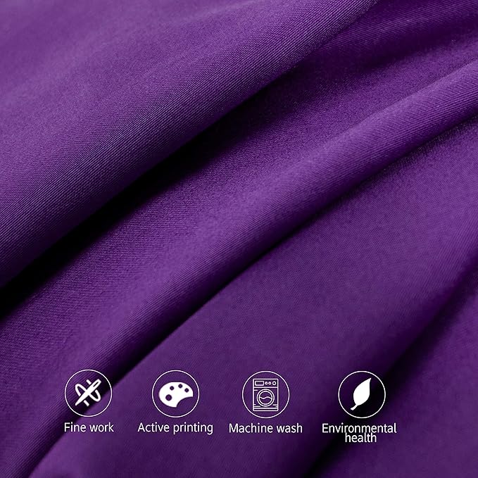 NTBAY Egyptian Cotton Queen Pillowcases - Set of 2, 500 Thread Count Cotton Pillowcases - Soft and Breathable Envelope Closure Pillow Cases - 20x30 Pillow Covers for Bed, Purple