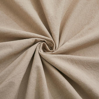 100% Washed Cotton Duvet Cover Set, Linen Like Natural Bedding Set with Zipper Closure (No Comforter), 104x98 Inches, Cal King, Linen Grey