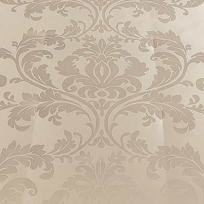 Chezmoi Collection Royale 7-Piece Jacquard Floral Comforter Set, California King, Champagne
