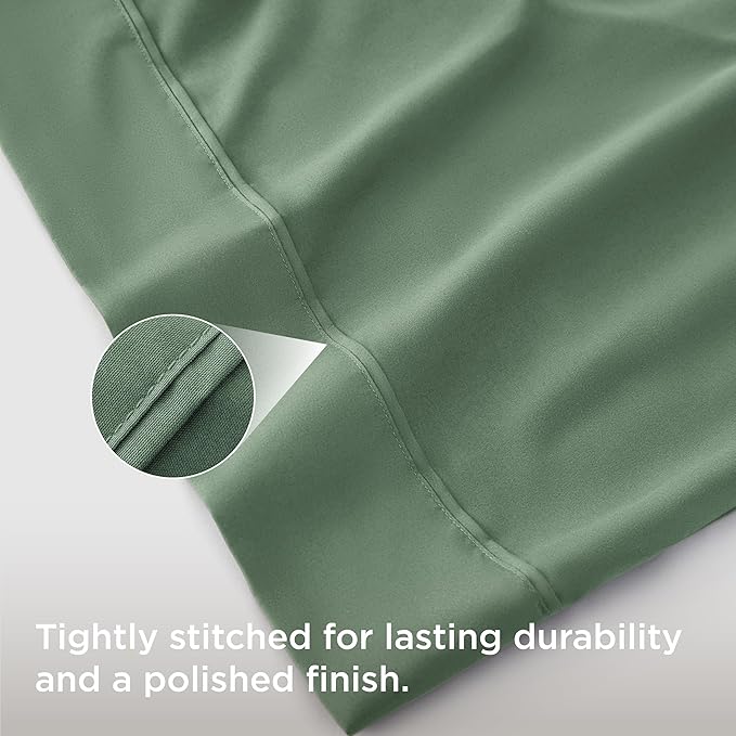 Bedsure Body Pillow Case Cover - Sage Green Brushed Microfiber Long Pillow Cases, Ultra Soft and Cozy Body Pillowcase with Envelope Closure for Kids, Wrinkle, Fade Resistant, 1 Pack, 20x54 Inches
