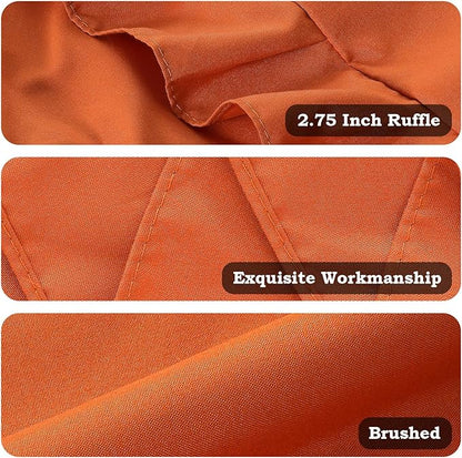 Ruffle Pillow Cases Queen Size Set of 2 – Soft Wrinkle Resistant Brushed Microfiber Ruffled Pillowcases –Envelope Pillow Shams Cover Festive Gift for Hotels, Guest Rooms 20x30 Inch (Tangerine)