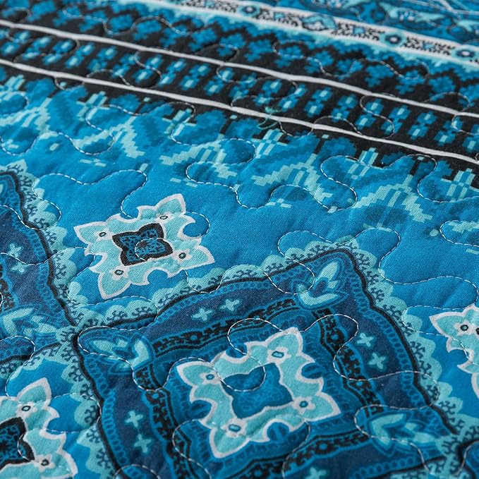 BEDIFANY Cotton Quilt King Size Sets, Lightweight King Bedspread Soft Quilted Reversible Coverlets Sets Boho Quilt King Set for Bed Decorations for All Seasons, 3 Pieces