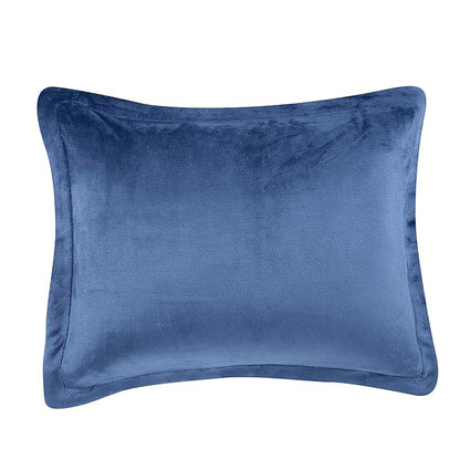 Amazon Basics 3-Piece Micromink Sherpa Down Alternative Comforter Bedding Set, Ultra-Soft, Warm All Season, King, Navy Blue