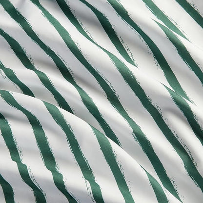 Amazon Basics Kid's Soft Easy-Wash Lightweight Microfiber 3-Piece Sheet Set, Twin, Green Stripes
