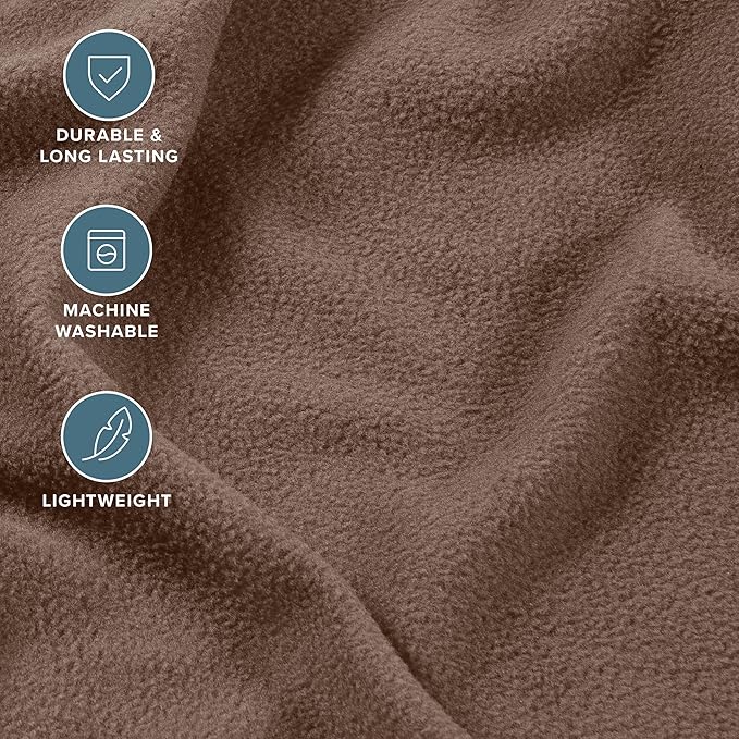 Bare Home Super Soft Fleece Sheet Set - Twin Size - Extra Plush Polar Fleece, No-Pilling Bed Sheets - All Season Cozy Warmth (Twin, Taupe)