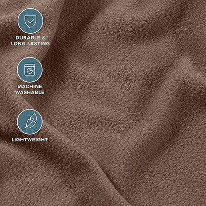Bare Home Super Soft Fleece Sheet Set - Twin Size - Extra Plush Polar Fleece, No-Pilling Bed Sheets - All Season Cozy Warmth (Twin, Taupe)