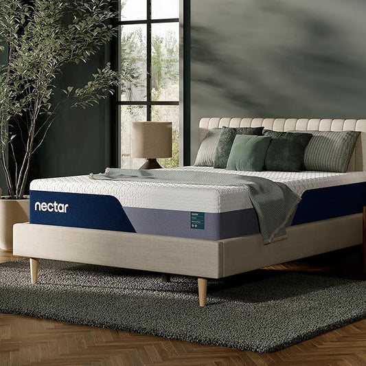 Nectar Premier 13” Queen Mattress - Medium Firm - Contouring Memory Foam - Cooling Upgrade - Back Pain Relief - Mattress in a Box - 365-Night Trial & Forever Warranty
