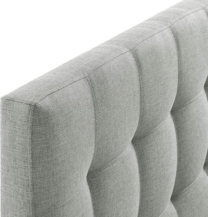 Modway AMZ-5041 Lily Tufted Linen Fabric Upholstered Queen Headboard in Gray