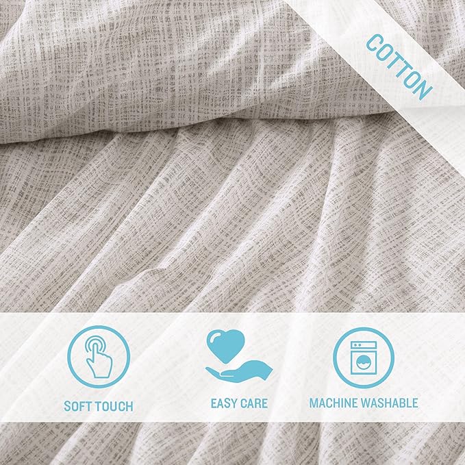 Tommy Bahama - King Sheets, Washed Percale Cotton Bedding Set, Soft & Breathable Bedroom Decor with Deep Pockets (Raffia Linen Beige, King)