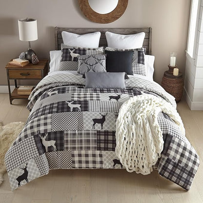 Donna Sharp Ridge Point Comforter Bedding Set - 3-Piece King Size Reversible Comforter Set - Includes 1 Plush Comforter and 2 Pillowcases - Machine Washable