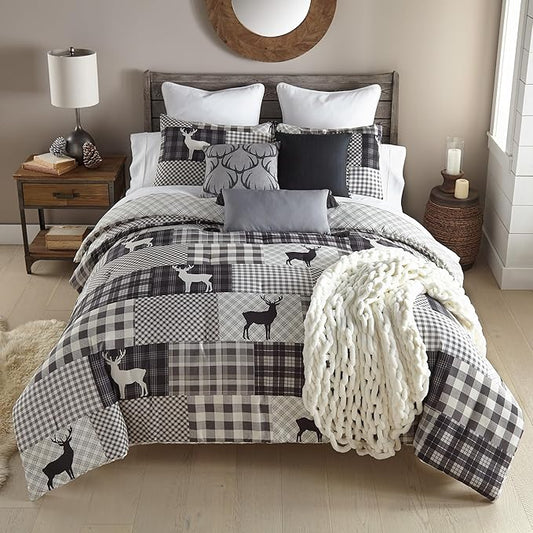 Donna Sharp Ridge Point Comforter Bedding Set - 3-Piece King Size Reversible Comforter Set - Includes 1 Plush Comforter and 2 Pillowcases - Machine Washable