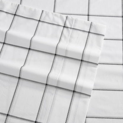 Nautica - Twin Sheets, Cotton Percale Bedding Set, Casual Home Decor (Plot Black, Twin)
