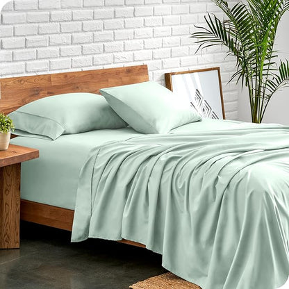 Bare Home Twin XL Sheet Set - 1800 Ultra-Soft Microfiber Twin Extra Long Bed Sheets - Double Brushed - Deep Pockets - Easy Fit - 3 Piece Set - Bedding Sheets & Pillowcases (Twin XL, Spring Mint)