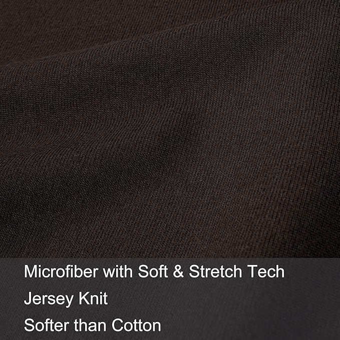 2-Pack Stretch Pillow Cases - Jersey Knit & Ultra Soft Envelope Closure Pillowcases T-Shirt Like Microfiber Blend - Suitable for Queen or Standard Size Set of 2, Brown