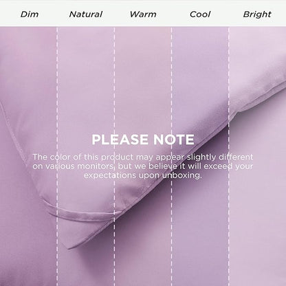 Bedsure Comforter Duvet Insert - Quilted Comforters King Size, All Season Duvet, GentleSoft Down Alternative Bedding, with 8 Tabs, Gifts for Women/Men, Light Purple, King 90 x 102 Inches