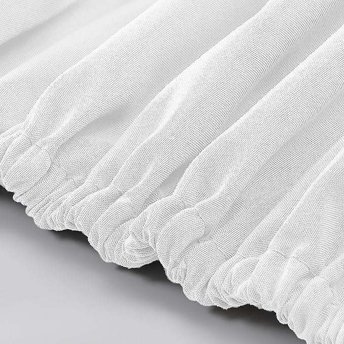 Modern Threads Soft Microfiber Solid Sheets - Luxurious Microfiber Bed Sheets - Includes Flat Sheet, Fitted Sheet with Deep Pockets, & Pillowcases White Queen