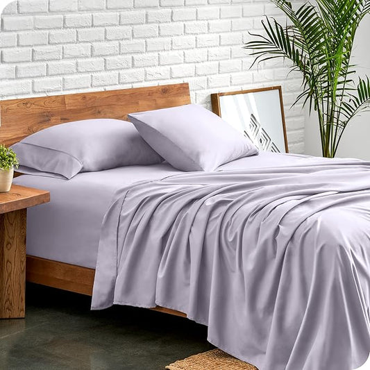 Bare Home Twin XL Sheet Set - 1800 Ultra-Soft Microfiber Twin Extra Long Bed Sheets - Double Brushed - Deep Pockets - Easy Fit - 3 Piece Set - Bedding Sheets & Pillowcases (Twin XL, Light Lavender)