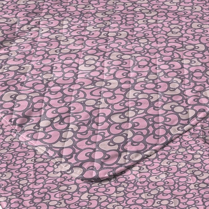 Northwest Sanrio Hello Kitty Reversible Quilted Throw, Kawaii Pink Pattern, Cozy & Warm, for Anime Fans, Game Room, Chair or Couch, 60 x 80 Inches