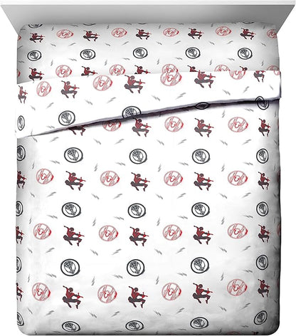 Jay Franco Marvel Miles Morales New Kid 7 Piece Queen Bed Set - Includes Comforter & Sheet Set Bedding - Super Soft Fade Resistant Microfiber (Official Marvel Product)