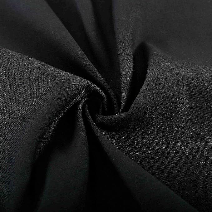 Evolive Ultra Soft Brushed Microfiber King Size 20"x40" Pillowcases Pair with Envelope Clousure Set of 2 (20"x40" King, Black)