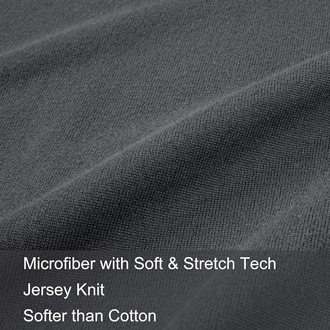 Stretch Toddler Pillowcases - Jersey Knit Travel Pillow Cases to Fit Pillows Sized 12x16, 13x18 or 14x20, Ultra Soft Envelope Closure Small Pillowcases Set of 2, Dark Gray