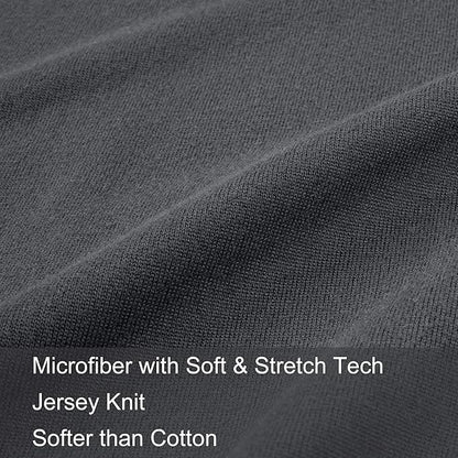 Stretch Toddler Pillowcases - Jersey Knit Travel Pillow Cases to Fit Pillows Sized 12x16, 13x18 or 14x20, Ultra Soft Envelope Closure Small Pillowcases Set of 2, Dark Gray
