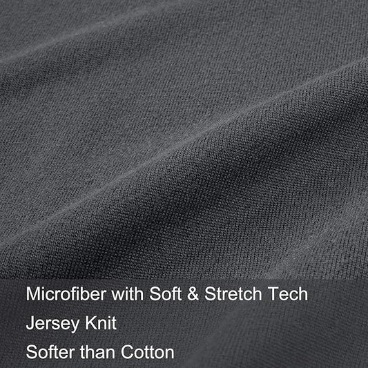 Stretch Toddler Pillowcases - Jersey Knit Travel Pillow Cases to Fit Pillows Sized 12x16, 13x18 or 14x20, Ultra Soft Envelope Closure Small Pillowcases Set of 2, Dark Gray