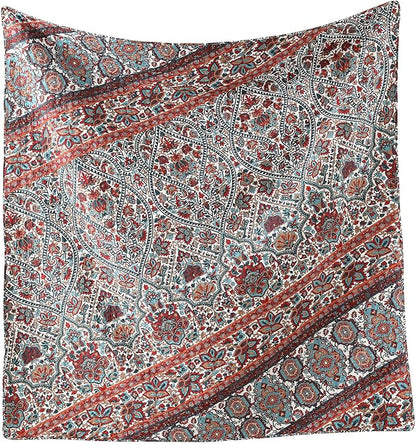 Horimote Home Boho Quilt King Size, Reversible Bohemian Style Twill Strip Floral Quilt Beddding Set, Colorful and Soft Bedspread Oversized King Quilt Coverlet for All Season, 2 Pillow Shams (3 Pieces)