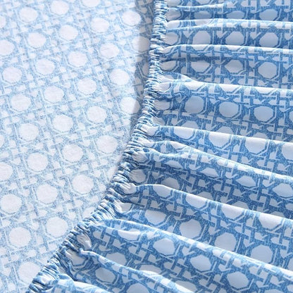 Tommy Bahama - King Size Sheet Set, 100% Cotton Percale Bedding with a Crisp & Cool Feel, Bed Sheets with Matching Fitted Sheet & Pillowcases (Bahama Isle Blue)