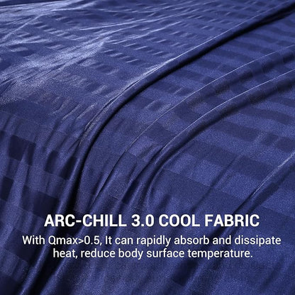 Elegear Revolutionary Cooling Blanket Queen, Absorbs Heat to Keep Body Cool for Night Sweats, Double Sided Arc-Chill3.0 Cool Fiber Q-Max>0.5, Lightweight Summer Cold Blankets Sleeping 79" x 86"