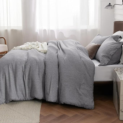 Bedsure Oversized King Comforter Set - Dark Grey Soft Bedding for All Seasons, Cationic Dyed Bed Set, 3 Pieces, 1 Oversized King Size Comforter (120"x98") and 2 Pillow Shams (20"x36"+2")