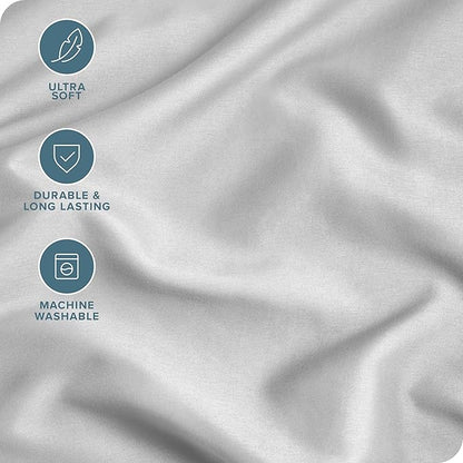Bare Home Microfiber Pillow Cases - King Size Set of 2 - Cooling Pillowcases - Double Brushed - Light Grey Pillowcases 2 Pack - Easy Care (King Pillowcase Set of 2, Cloud Grey)