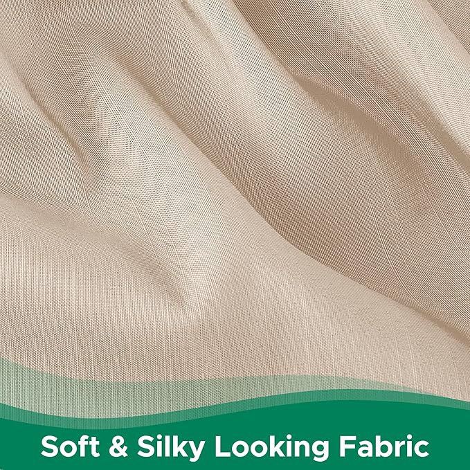 Biscaynebay Wrap Around Bed Skirts with Adjustable Belts for Queen Beds 15 Inch Drop, Sand Elastic Dust Ruffles Easy Fit Wrinkle & Fade Resistant Silky Luxurious Fabric Machine Washable
