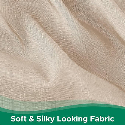 Biscaynebay Wrap Around Bed Skirts with Adjustable Belts for Twin & Twin XL Beds 15" Drop, Sand Elastic Dust Ruffles Easy Fit Wrinkle Resistant Silky Luxurious Fabric Machine Washable