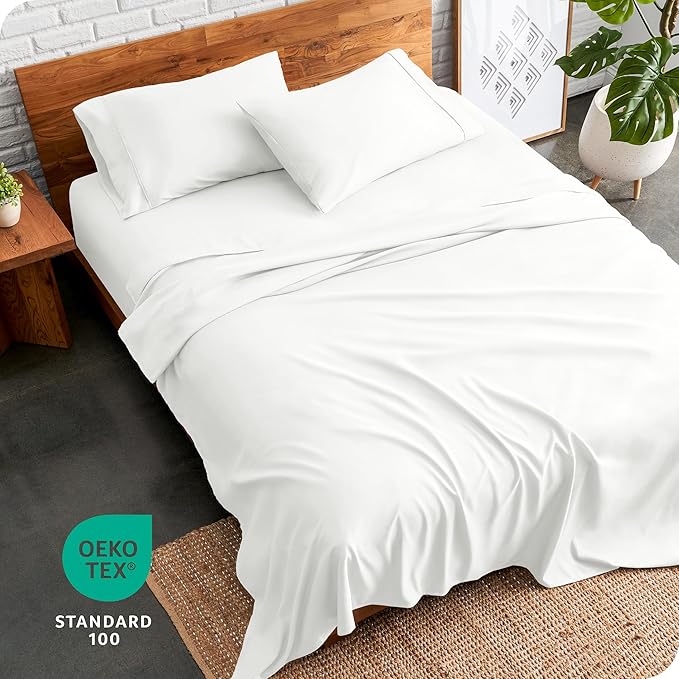 Bare Home Twin XL Sheet Set - 1800 Ultra-Soft Microfiber Twin Extra Long Bed Sheets - Double Brushed - Deep Pockets - Easy Fit - 3 Piece Set - Bedding Sheets & Pillowcases (Twin XL, Cream)