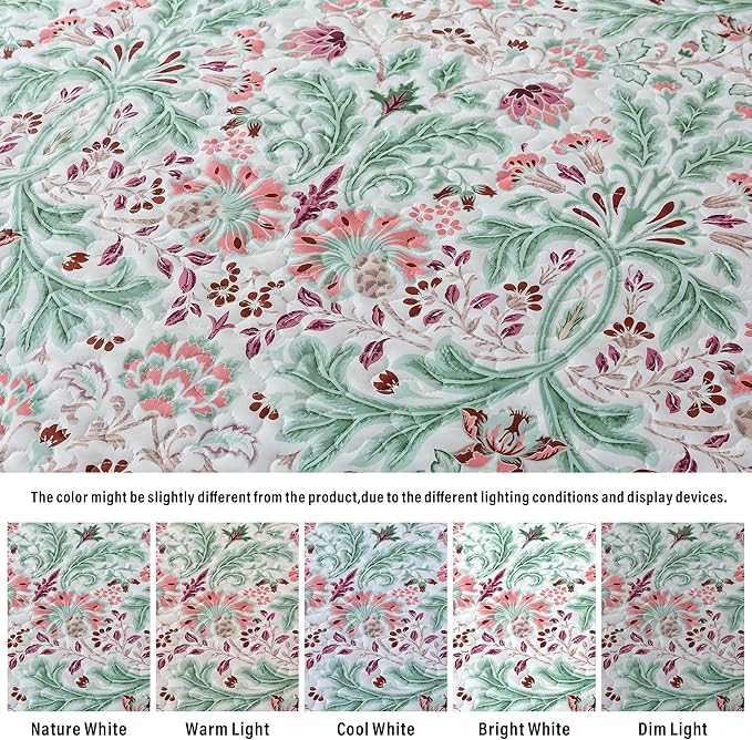 HoneiLife Quilt Set Queen Size - Microfiber Bedspreads for Queen Bed, Reversible Coverlet Lightweight Bedcover Quilt Bedding Sets for Queen Bed