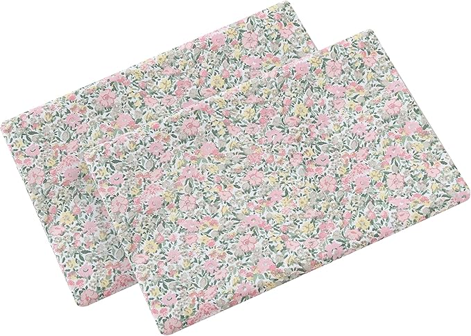 Laura Ashley - Standard Pillowcase Set, Breathable Percale Cotton Bedding, Crisp & Cool for Year Round Use, Coquette Room Decor (Loveston Pink, 2 Piece)