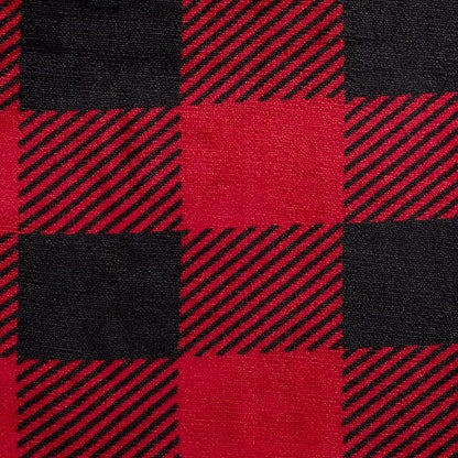 Basics 3-Piece Ultra-Soft Micromink Sherpa Bedding Set, Warm All Season Comforter, Full/Queen, Red Buffalo Plaid