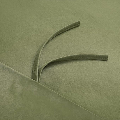 Mellanni Duvet Cover Set - 5 PC Iconic Collection Bedding Set - Hotel Luxury, Extra Soft & Cooling - Microfiber - Button Closure and Corner Ties (King, Sage)