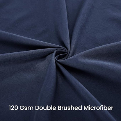 SLEEP ZONE Ruffled Bed Skirts Twin Size, Anti-Static Bedskirt Dust Ruffles with 15 inches Tailored Drop, Easy Fit, Fade Resistant, Navy Blue, Twin