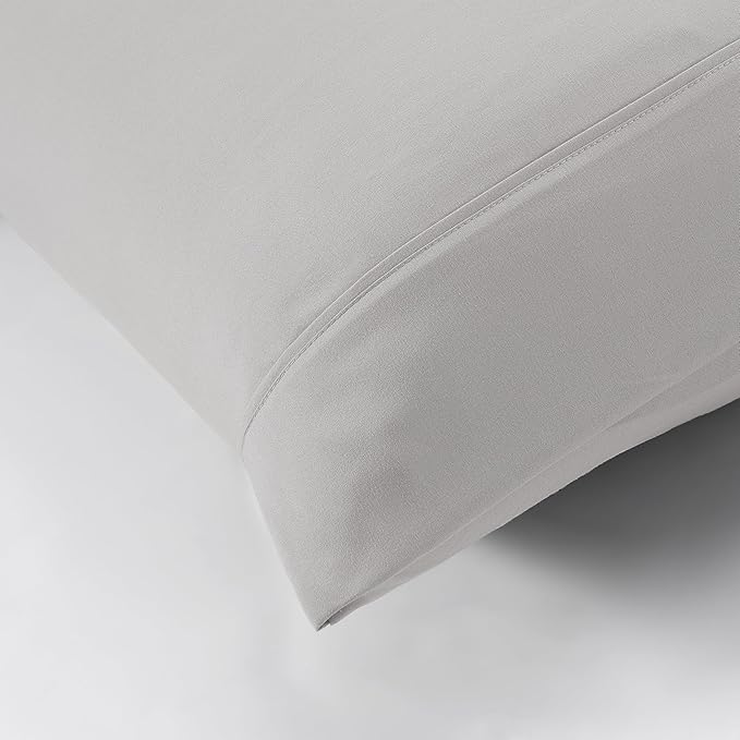 Modern Threads Soft Microfiber Solid Sheets - Luxurious Microfiber Bed Sheets - Includes Flat Sheet, Fitted Sheet with Deep Pockets, & Pillowcases Vapor Blue Queen
